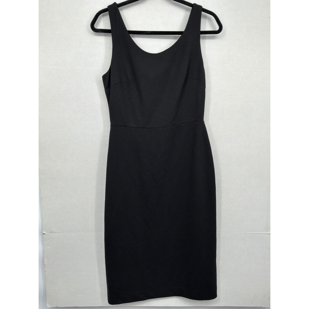 Betsey Johnson Size 6 Black Sleeveless Sheath Dress Cocktail Minimalist